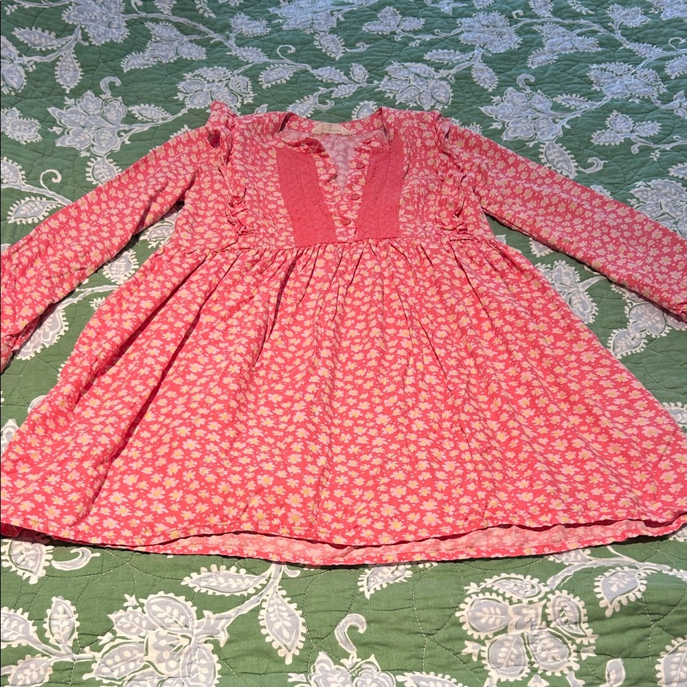 Peter England Pink Floral Casual Kids Dress